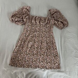 Puff sleeve mini dress